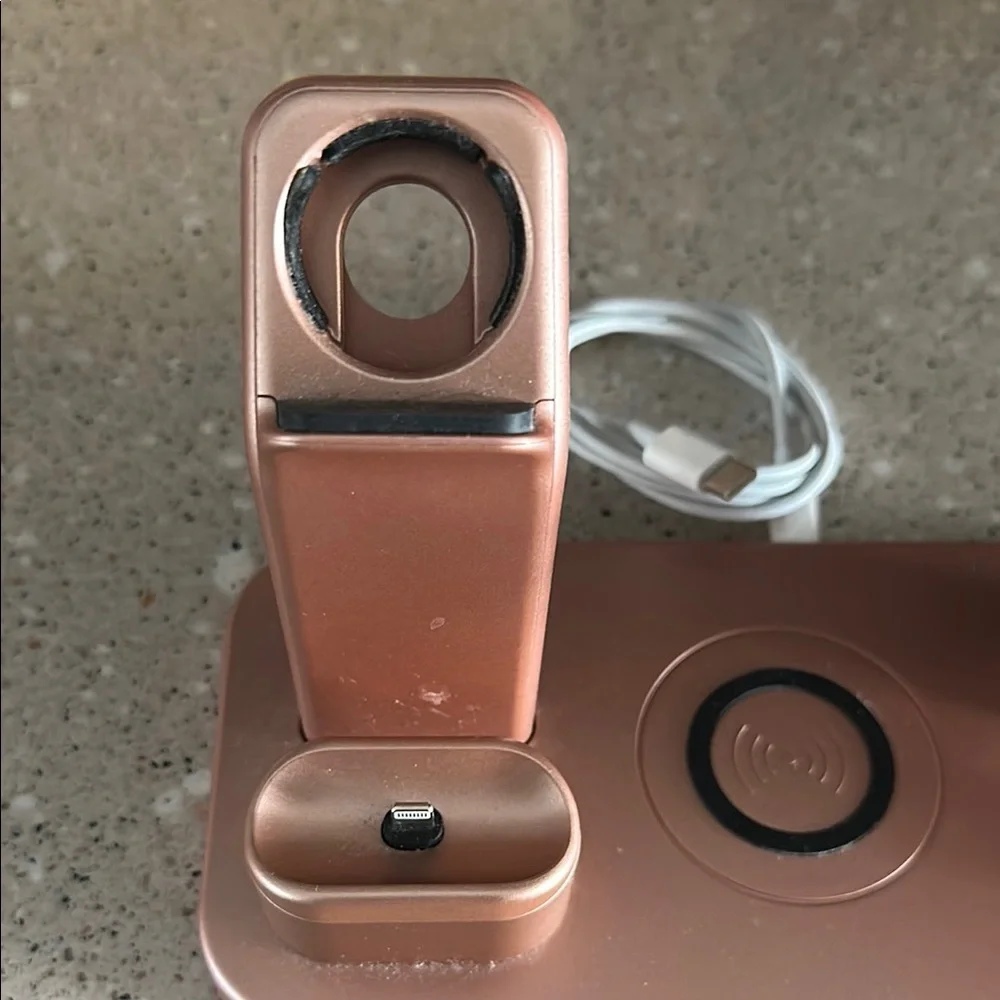 3-in-1 Rose Gold Charging Station for Apple Devices
